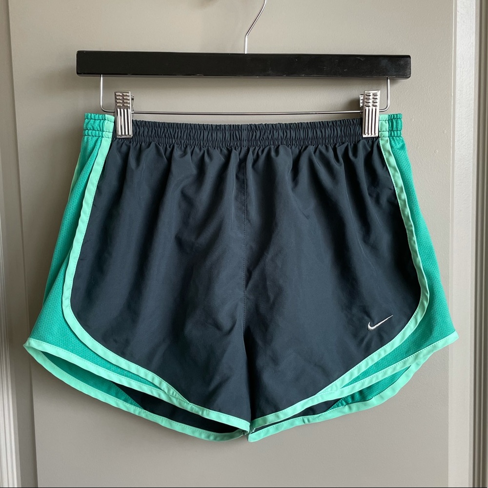 Gray and Mint Nike Dri-Fit Tempo Running Short